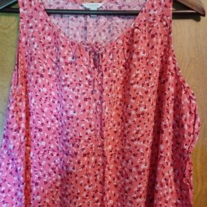 Women's XL pink sleeveless blouse